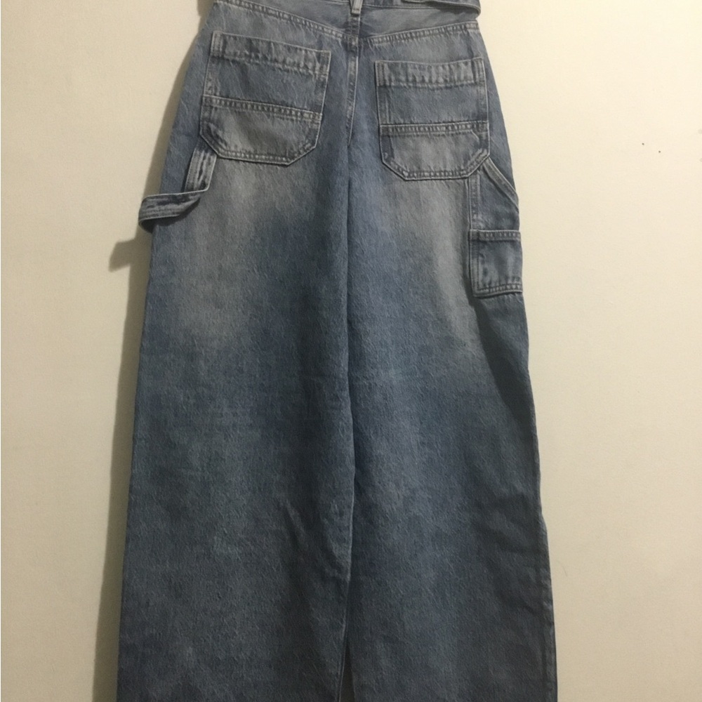 Garage Blue Flare Wide Leg Jeans - Picture 3 of 8